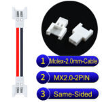 Molex MX2.0mm 2-Pin Female Same-Side-Head Cable