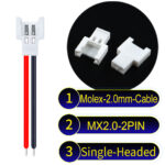 Molex MX2.0mm 2-Pin Female Single-Headed Cable