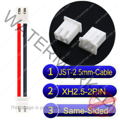 JST XH 2Pin Same-Side-Head Cable