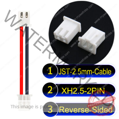 JST XH 2Pin Reverse-Side-Head Cable