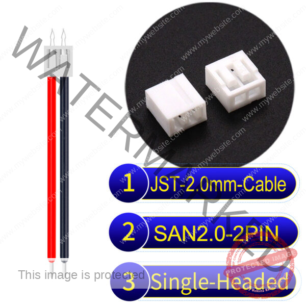 JST 2.0mm SAN2.0 2Pin Single-Headed Cable