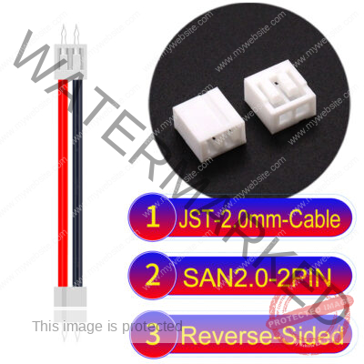 JST 2.0mm SAN2.0 2Pin Reverse-Side-Head Cable