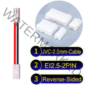 JVC 2.5mm 2-Pin Reverse-Side-Head 22AWG PVC Cable