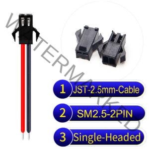 JST 2.5mm SM2.54 2Pin Single-Headed Cable