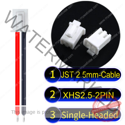 JST XHS2.5 with Belt Lock 2Pin Single-Headed Cable