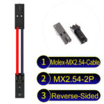 Molex 2.54mm MX2.54 2Pin Reverse-Side-Head Cable