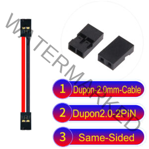 Dupont 2.0mm 2Pin Same-Side-Head Cable