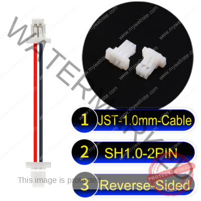 JST SH1.0 2Pin Reverse-Side-Head Cable