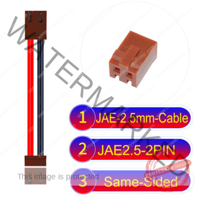 JAE 2.5mm 2-Pin Same-Side-Head 22AWG PVC Cable