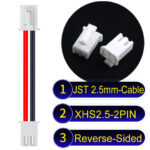 JST XHS2.5 with Belt Lock 2Pin Reverse-Side-Head Cable