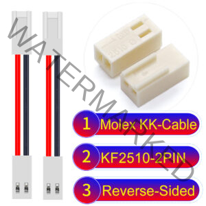 Molex KK-Cable KF2510 2-Pin Reverse-Side-Head PVC Cable