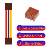 JAE 2.5mm 3-Pin Same-Side-Head 22AWG PVC Cable