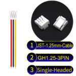 JST GH1.25mm 3-Pin Single-Headed 28AWG PVC Cable