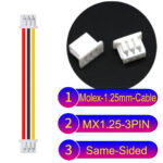 Molex MX1.25mm Picoblade 3-Pin Same-Side-Head 28AWG UL1571 Cable