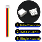 Molex MX1.25mm Picoblade 3-Pin Single-Headed 28AWG UL1571 Cable