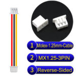 Molex MX1.25mm Picoblade 3-Pin Reverse-Side-Head 28AWG UL1571 Cable