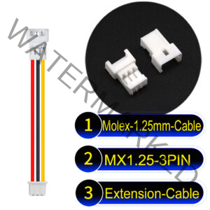 Molex MX1.25mm Picoblade 3-Pin Male Female Extension Cable 28AWG UL1571 Cable