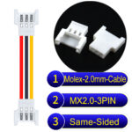 Molex MX2.0mm 3-Pin Female Same-Side-Head Cable