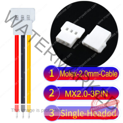 Molex MX2.0mm 3-Pin Male Single-Headed Cable