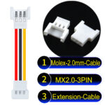 Molex MX2.0mm 3-Pin Male Female Extension Cable
