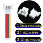 Molex MX2.0mm 3-Pin Female Single-Headed Cable