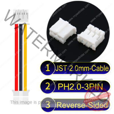 JST 2.0mm PH2.0 3Pin Reverse-Side-Head Cable