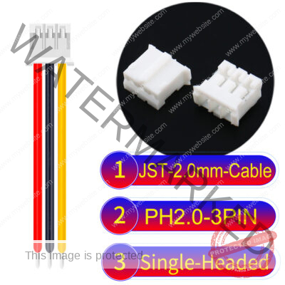 JST PH2.0 3Pin Single-Headed Cable