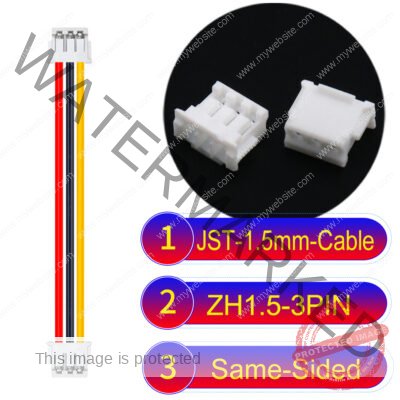 JST ZH1.5 3Pin Same-Side-Head Cable