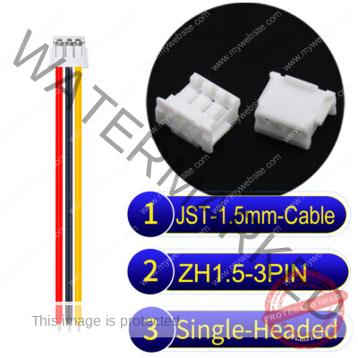 JST ZH1.5 3Pin Single-Headed Cable