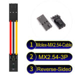 Molex 2.54mm MX2.54 3Pin Reverse-Side-Head Cable