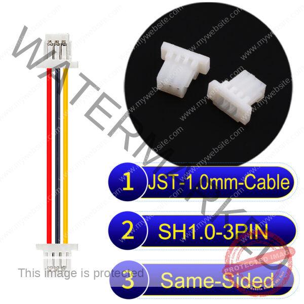 JST SH1.0 3Pin Same-Side-Head Cable