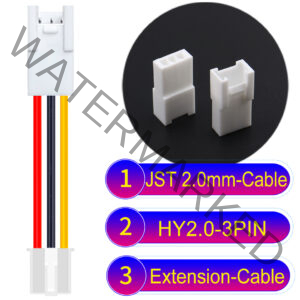 JST HY2.0mm 3-Pin Extension Cable 22AWG PVC Cable