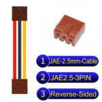 JAE 2.5mm 3-Pin Reverse-Side-Head 22AWG PVC Cable