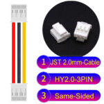 JST HY2.0mm 3-Pin Same-Side-Head 22AWG PVC Cable