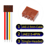 JAE 2.5mm 4-Pin Single-Headed 22AWG PVC Cable