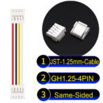 JST GH1.25mm 4-Pin Same-Side-Head 28AWG PVC Cable