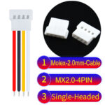 Molex MX2.0mm 4-Pin Male Single-Headed Cable