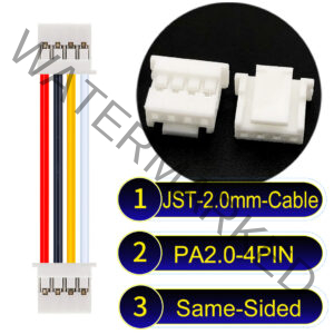 JST PA2.0 4Pin Same-Side-Head Cable