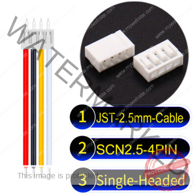 JST 2.5mm SCN2.5 4Pin Single-Headed Cable