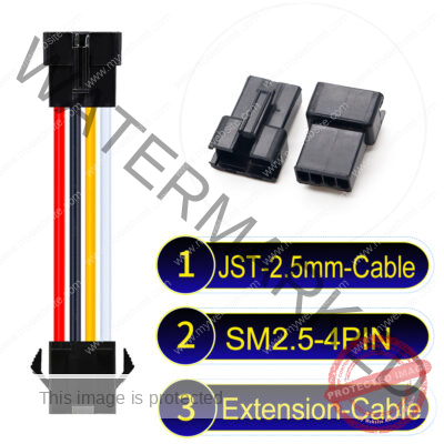 JST 2.5mm SM2.54 4Pin Male Female Extension Cable