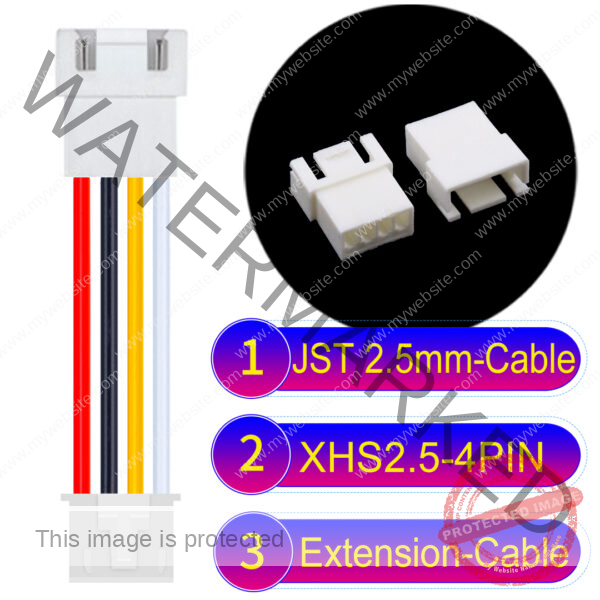 JST XHS2.5 with Belt Lock 4Pin Male Female Extension Cable