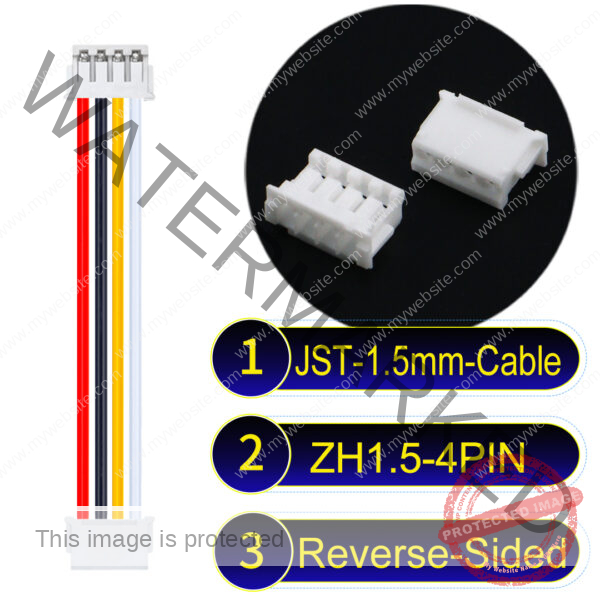 JST ZH1.5 4Pin Reverse-Side-Head Cable