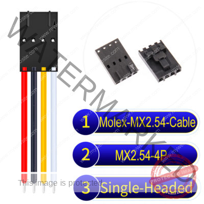 Molex 2.54mm MX2.54 4Pin Single-Headed Cable