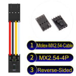 Molex 2.54mm MX2.54 4Pin Reverse-Side-Head Cable