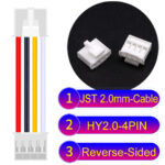 JST HY2.0mm 4-Pin Reverse-Side-Head 22AWG PVC Cable