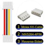 Molex KK 2.54mm MX5264 4Pin Reverse-Side-Head Cable