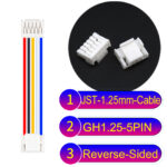 JST GH1.25mm 5-Pin Reverse-Side-Head 28AWG PVC Cable