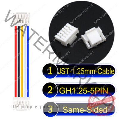 JST GH1.25mm 5-Pin Same-Side-Head 28AWG PVC Cable