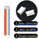 Molex MX1.25mm Picoblade 5-Pin Single-Headed 28AWG UL1571 Cable