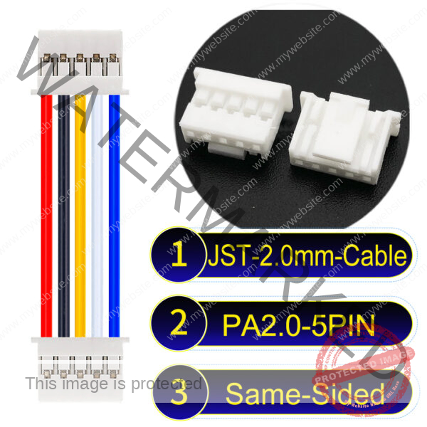 JST PA2.0 5Pin Same-Side-Head Cable